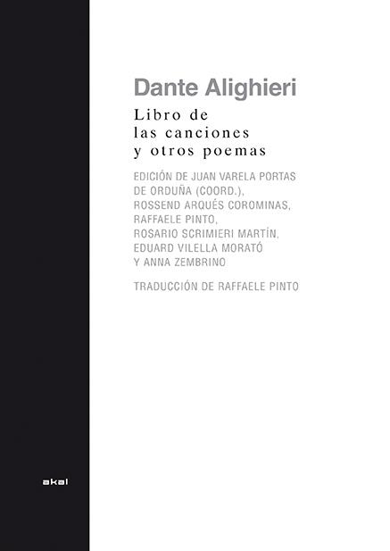 El libro de las canciones y otros poemas | 9788446039518 | Alighieri, Dante | Librería Castillón - Comprar libros online Aragón, Barbastro