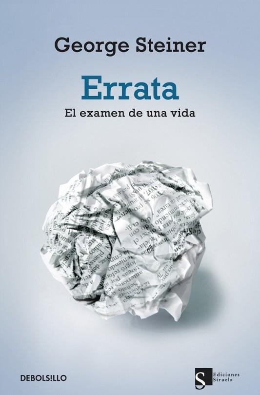 ERRATA | 9788499088204 | STEINER, GEORGE | Librería Castillón - Comprar libros online Aragón, Barbastro