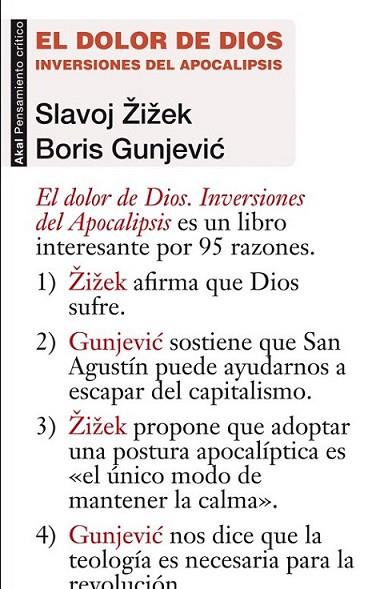 El dolor de Dios | 9788446038641 | Zizek, Slavoj; Gunjevic, Boris | Librería Castillón - Comprar libros online Aragón, Barbastro
