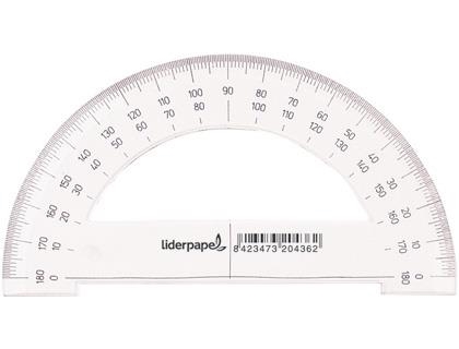 REGLA SEMICIRCULO 14CM LIDERPAPEL PLASTICO 20436 | 509 | Librería Castillón - Comprar libros online Aragón, Barbastro