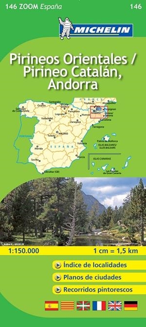 MAPA MICHELIN 146 PIRINEOS ORIENTALES - ZOOM ESPAÑA | 9782067140653 | MICHELIN | Librería Castillón - Comprar libros online Aragón, Barbastro