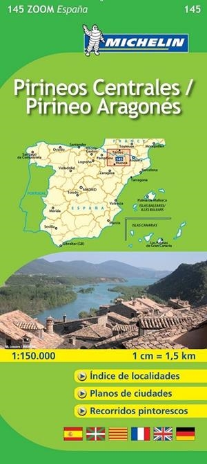 MAPA MICHELIN 145 PIRINEOS CENTRALES Y ARAGONES - ZOOM ESPAÑA | 9782067140646 | Librería Castillón - Comprar libros online Aragón, Barbastro