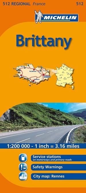 MAPA MICHELIN REGIONAL BRITTANY / BRETAGNE | 9782067135208 | MICHELIN | Librería Castillón - Comprar libros online Aragón, Barbastro