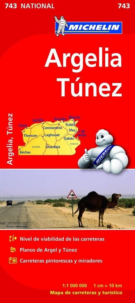 ARGELIA-TUNEZ ED.2012 - MAPA MICHELIN 743 | 9782067172326 | Librería Castillón - Comprar libros online Aragón, Barbastro
