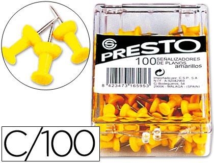 SEÑALIZADOR DE PLANOS PRESTO AMARILLO 100un. 16595 | 8423473165953 | Librería Castillón - Comprar libros online Aragón, Barbastro