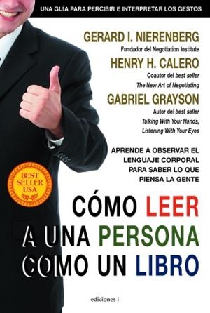 COMO LEER A UNA PERSONA CON UN LIBRO | 9788496851672 | Nierenberg, Gerard I. y otros | Librería Castillón - Comprar libros online Aragón, Barbastro