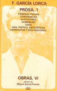 Obras VI | 9788446001096 | García Lorca, Federico | Librería Castillón - Comprar libros online Aragón, Barbastro