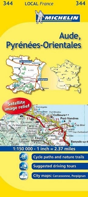 MICHELIN 344 Mapa Local Aude, Pyrénées-Orientales | 9782067133983 | Michelin | Librería Castillón - Comprar libros online Aragón, Barbastro