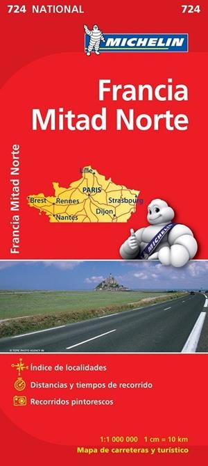 MAPA NATIONAL FRANCIA NORTE - MICHELIN 724 | 9782067171169 | MICHELIN | Librería Castillón - Comprar libros online Aragón, Barbastro