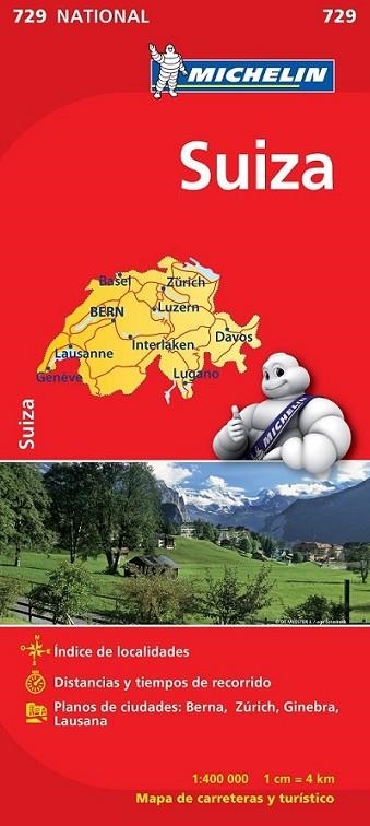MAPA NATIONAL SUIZA - MICHELIN 729 | 9782067171671 | MICHELIN | Librería Castillón - Comprar libros online Aragón, Barbastro