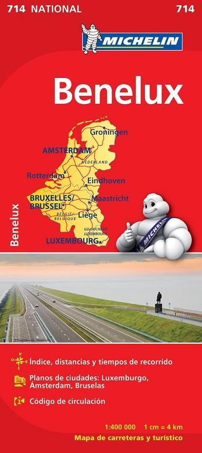 MAPA NATIONAL BENELUX - MICHELIN 714 | 9782067170582 | MICHELIN | Librería Castillón - Comprar libros online Aragón, Barbastro