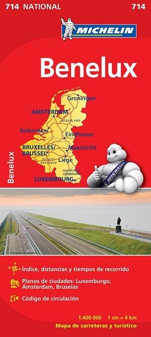 MAPA NATIONAL BENELUX - MICHELIN 714 | 9782067170582 | MICHELIN | Librería Castillón - Comprar libros online Aragón, Barbastro