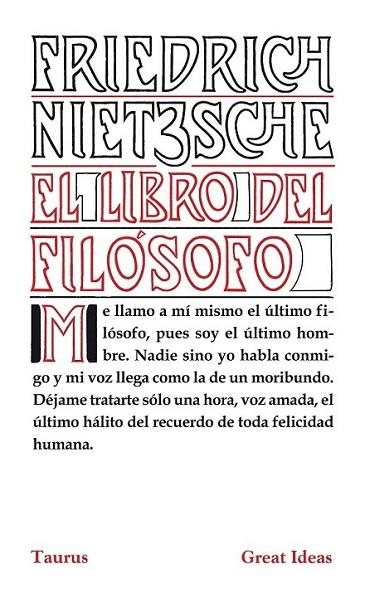 El libro del filósofo | 9788430602216 | Friedrich Nietzsche | Librería Castillón - Comprar libros online Aragón, Barbastro