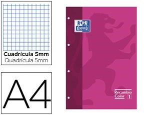RECAMBIO A4 4T 80H CDL 5MM OXFORD SCHOOL ROSA FUCSIA | 8412771117801 | Librería Castillón - Comprar libros online Aragón, Barbastro