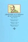 ¿Quién debe ser el defensor de la Constitución? | 9788430927579 | Kelsen, Hans | Librería Castillón - Comprar libros online Aragón, Barbastro