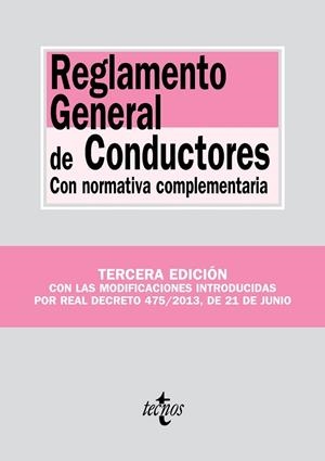 Reglamento General de Conductores | 9788430959907 | Editorial Tecnos | Librería Castillón - Comprar libros online Aragón, Barbastro