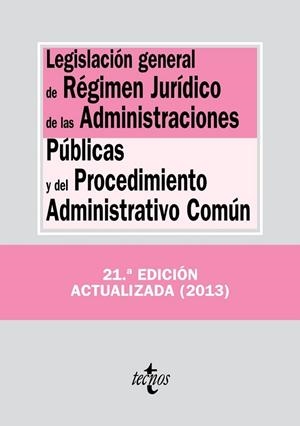 Legislación general de régimen jurídico de las administraciones públicas y del procedimiento adminstrativo común | 9788430958849 | Editorial Tecnos | Librería Castillón - Comprar libros online Aragón, Barbastro