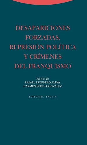Desapariciones forzadas, represión política y crímenes del franquismo | 9788498794564 | Escudero Alday, Rafael; Pérez González, Carmen | Librería Castillón - Comprar libros online Aragón, Barbastro