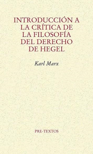Introducción a la crítica de la filosofía del derecho de Hegel | 9788415576815 | Marx, Karl | Librería Castillón - Comprar libros online Aragón, Barbastro