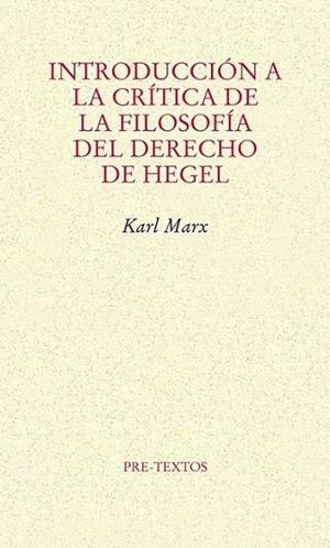 Introducción a la crítica de la filosofía del derecho de Hegel | 9788415576815 | Marx, Karl | Librería Castillón - Comprar libros online Aragón, Barbastro