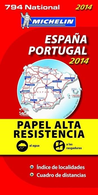 Mapa National España - Portugal "Alta Resistencia" - Michelin 794 | 9782067191785 | Michelin | Librería Castillón - Comprar libros online Aragón, Barbastro