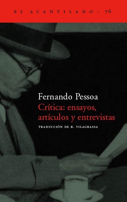 Crítica, ensayos, artículos y entrevistas | 9788496136267 | Pessoa, Fernando | Librería Castillón - Comprar libros online Aragón, Barbastro