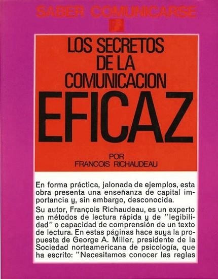 SECRETOS COMUNICACION EFICAZ | 9788427110298 | RICHAUDEAU, F. | Librería Castillón - Comprar libros online Aragón, Barbastro