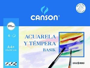 LAMINAS ACUARELA BASIC A4 + (MINI PACKS 6 UN.) 370GR. 24X32CM | 8422714063478 | Librería Castillón - Comprar libros online Aragón, Barbastro
