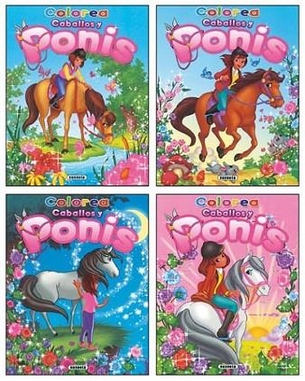 COLOREA CABALLOS Y PONIS (4 TÍTULOS) | 9788467700893 | VARIOS AUTORES | Librería Castillón - Comprar libros online Aragón, Barbastro