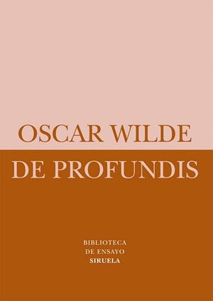 DE PROFUNDIS | 9788498414493 | WILDE, OSCAR | Librería Castillón - Comprar libros online Aragón, Barbastro