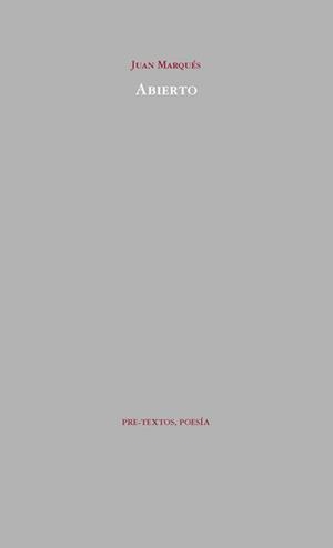 ABIERTO | 9788492913121 | MARQUÉS, JUAN | Librería Castillón - Comprar libros online Aragón, Barbastro