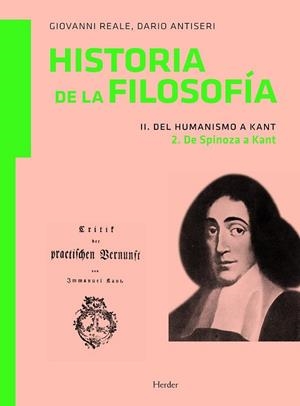 Historia de la filosofía II. Del Humanismo a Kant 2. De Spinoza a Kant | 9788425426650 | Reale, Giovanni/Antiseri, Dario | Librería Castillón - Comprar libros online Aragón, Barbastro