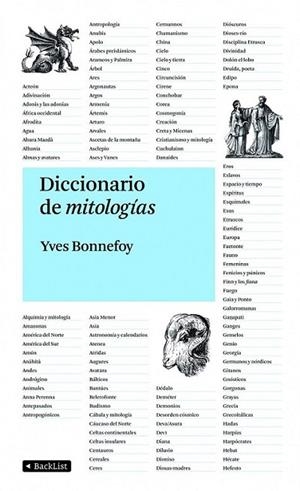 DICCIONARIO DE MITOLOGIAS | 9788408092681 | BONNEFOY, YVES | Librería Castillón - Comprar libros online Aragón, Barbastro
