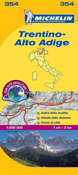 MAPA MICHELIN 354 TRENTINO-ALTO ADIGE - LOCAL ITALIA | 9782067126626 | MICHELIN | Librería Castillón - Comprar libros online Aragón, Barbastro