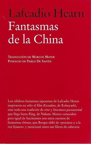 FANTASMA DE LA CHINA, EL | 9788483930786 | HEARN, LAFCADIO | Librería Castillón - Comprar libros online Aragón, Barbastro