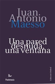 UNA PARED DESNUDA, UNA VENTANA | 9788499191645 | MAESSO, JUAN ANTONIO | Librería Castillón - Comprar libros online Aragón, Barbastro