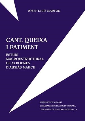 CANT QUEIXA I PATIMENT | 9788479083366 | MARTOS, JOSEP LLUIS | Librería Castillón - Comprar libros online Aragón, Barbastro