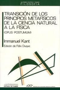 TRANSICION DE LOS PRINCIPIOS METAFISICOS | 9788476582695 | KANT IMMANUEL | Librería Castillón - Comprar libros online Aragón, Barbastro