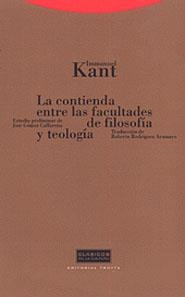 CONTIENDA ENTRE LAS FACULTADES DE FILOSOFIA Y TEOLOGIA | 9788481643237 | KANT, IMMANUEL | Librería Castillón - Comprar libros online Aragón, Barbastro