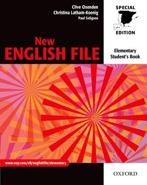NEW ENGLISH FILE ELEMENTARY STUDENT'S BOOK (ED.ESPAÑOLA) - New English File Second Edition | 9780194386715 | OXENDEN, CLIVE; LATHAM-KOENIG, CHRISTINA | Librería Castillón - Comprar libros online Aragón, Barbastro