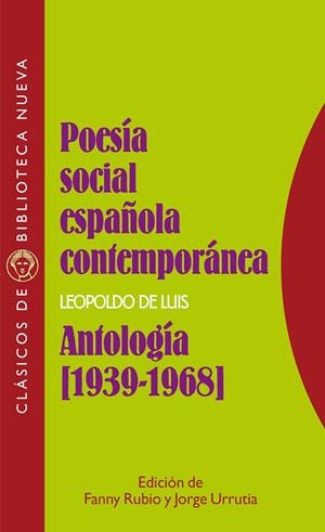 POESIA SOCIAL ESPAÑOLA CONTEMPORANEA 1939-1968 | 9788470308031 | LUIS, LEOPOLDO DE | Librería Castillón - Comprar libros online Aragón, Barbastro