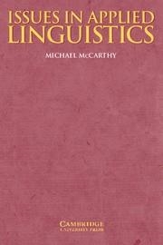 ISSUES IN APPLIED LINGUISTICS | 9780521585460 | MCCARTHY, MICHAEL | Librería Castillón - Comprar libros online Aragón, Barbastro