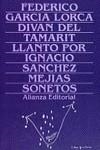 Diván de Tamarit. Llanto por Ignacio Sánchez Mejías. Sonetos | 9788420661032 | García Lorca, Federico | Librería Castillón - Comprar libros online Aragón, Barbastro