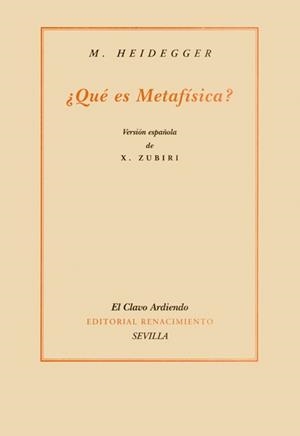 QUE ES METAFISICA? | 9788484720911 | HEIDEGGER, M. | Librería Castillón - Comprar libros online Aragón, Barbastro
