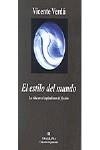 EL ESTILO DEL MUNDO | 9788433961891 | Vicente Verdú | Librería Castillón - Comprar libros online Aragón, Barbastro