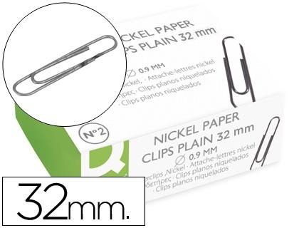 CLIPS NIQUELADOS Q-CONNECT N.2 32MM 100UN. kf01316 15724 | 5705831013162 | Librería Castillón - Comprar libros online Aragón, Barbastro