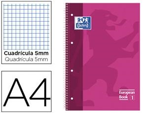 CUADERNO EUROPEAN A4 80H CDL 5MM TE OXFORD SCHOOL FUCSIA | 8412771117771 | Librería Castillón - Comprar libros online Aragón, Barbastro