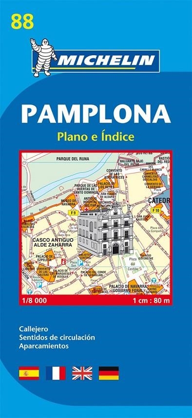PAMPLONA - PLANO MICHELIN 88 | 9782067128002 | MICHELIN | Librería Castillón - Comprar libros online Aragón, Barbastro
