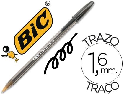 BOLIGRAFO BIC CRISTAL X-LARGE 1.6MM NEGRO | 9999900005721 | Librería Castillón - Comprar libros online Aragón, Barbastro