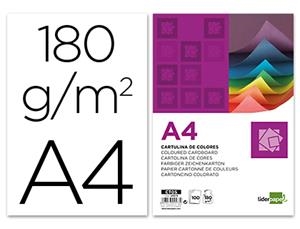 CARTULINA A4 100H 180GR BLANCO LIDERPAPEL 24578 | 8423473245785 | Librería Castillón - Comprar libros online Aragón, Barbastro
